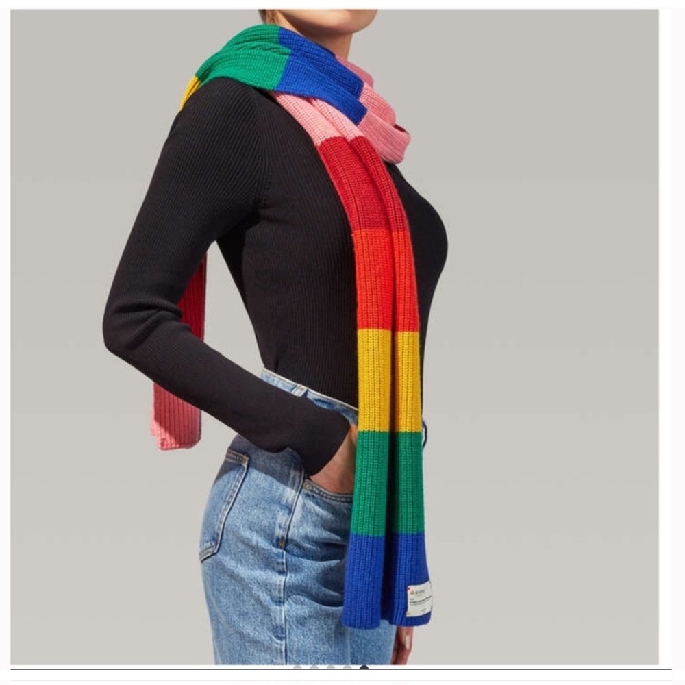 KURT GEIGER LONDON Rainbow Scarf - Picture 1 of 10
